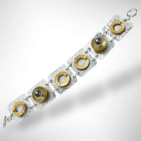 DANCE Mixed Metal Flat Linked Bracelet