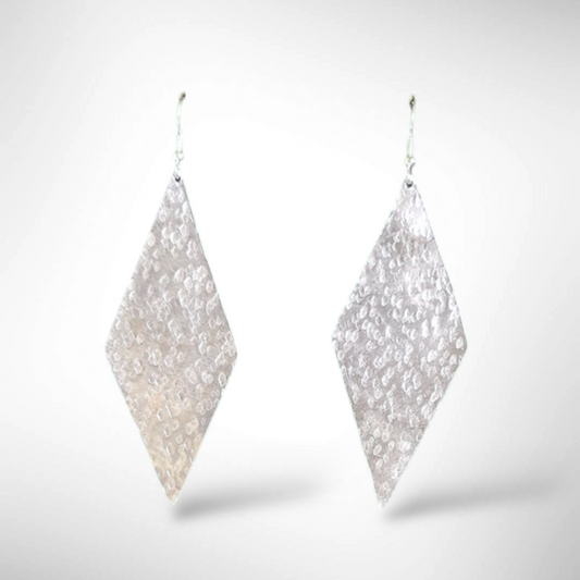 EDGE Diamond Shaped Aluminum Dangle Earrings