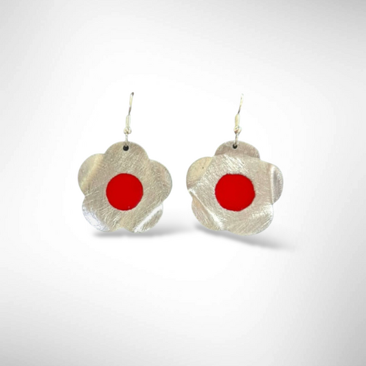 POPPY 2 Small Flower Earrings