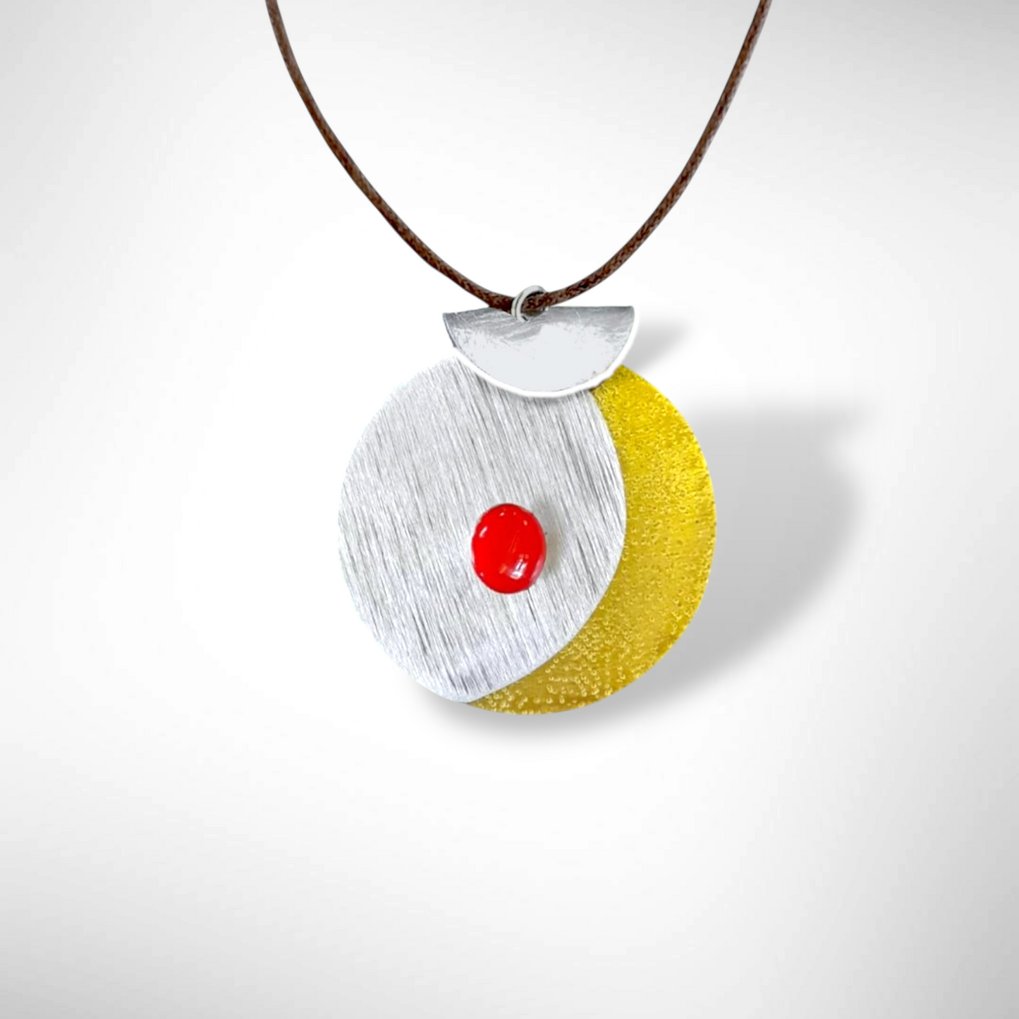 SLICE Mixed Metal pendant necklace