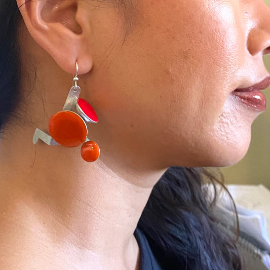 HARVEST | RENEW 1 Multi-Directional Resin and Metal Earrings