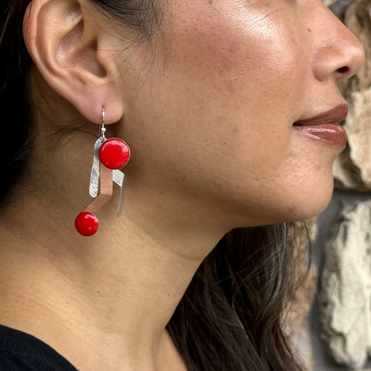 HARVEST | RIPE 2 Asymmetrical Resin and Mixed Metal Earrings