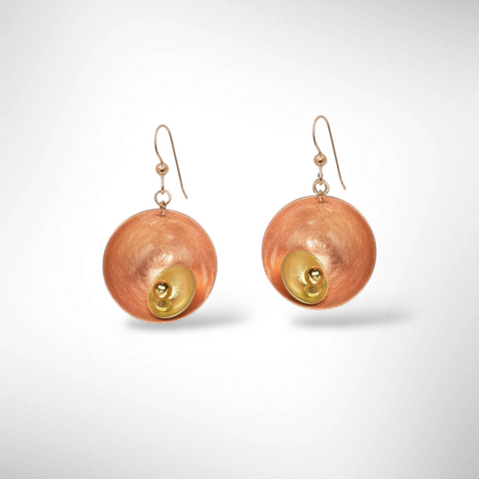 SPARK SMALL Perfect Go-To Mixed Metal Earrings with Metal and Accent Bead Options from the SCULPTURAL Collection