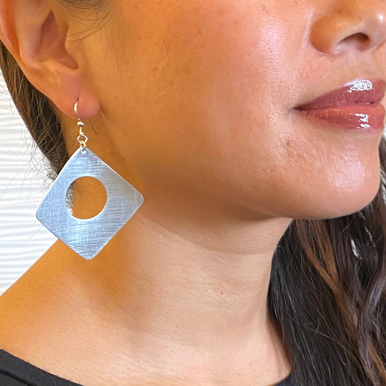 MOSS Simple Angular Metal Dangle Earrings
