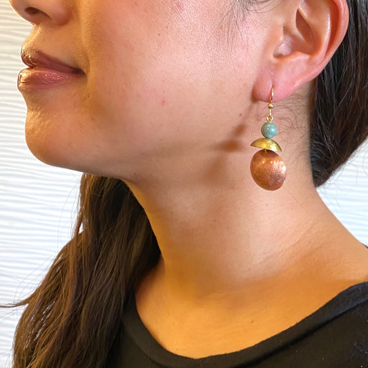 GEOMETRIC STUDIES | POND Playful Go-To Mixed Metal Dangle Earrings