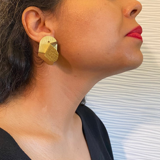 REFLECT 2 Expressive Two Piece Wide Post Earrings from the FIGURE Collection