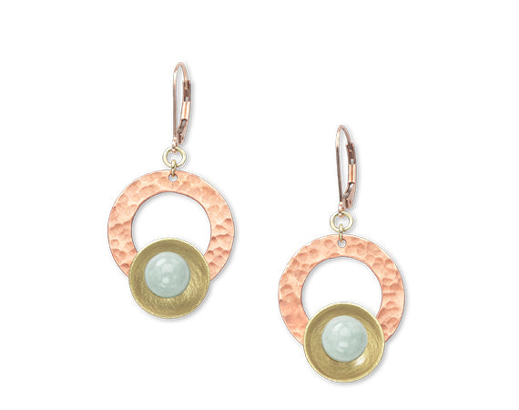 TIDE Popular Mixed Metal Dangle Earrings with Metal and Accent Bead Options from the SCULPTURAL Collection