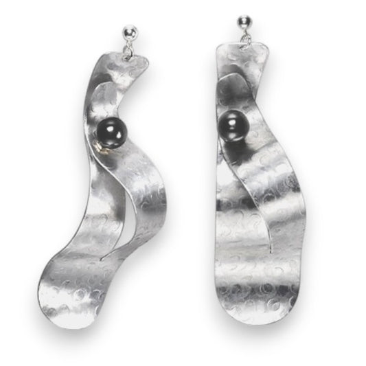 SOUND | VIBE 1 Wavy Dangle Post Earrings Collection with Simulated Pearls