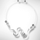VIBE 2 A Simple an Delicate Sound Wave Necklace from the SOUND Collection with Simulated Pearls