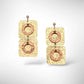 DANCE LONG Double Square Rectangular Post Dangle Earring