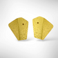 WONDER 2 Large Flattering Multi-Directional Abstract Post Earrings from the FIGURE Collection