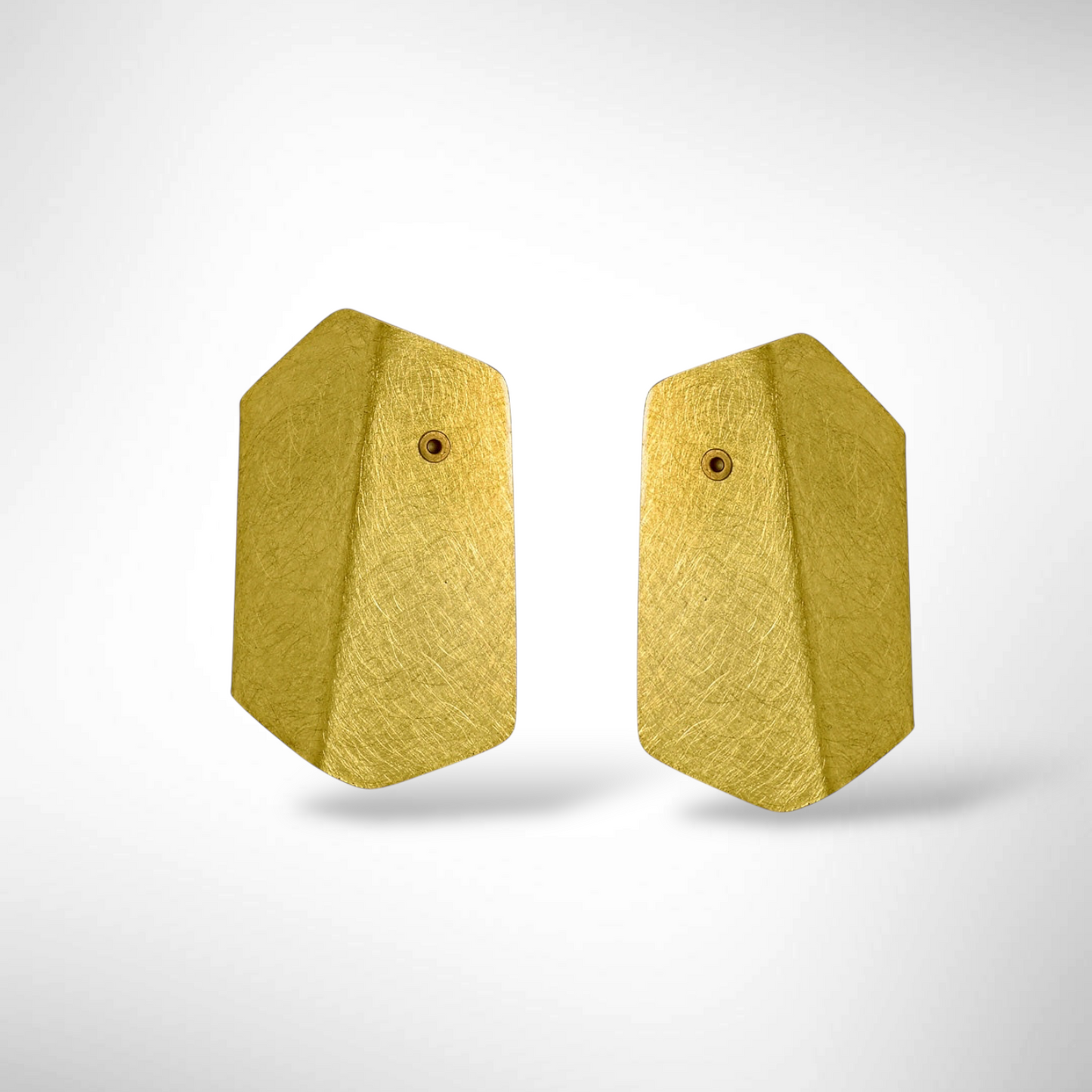 WONDER 3 Tri-Fold Multi-Directional Abstract Post Earrings from the FIGURE Collection