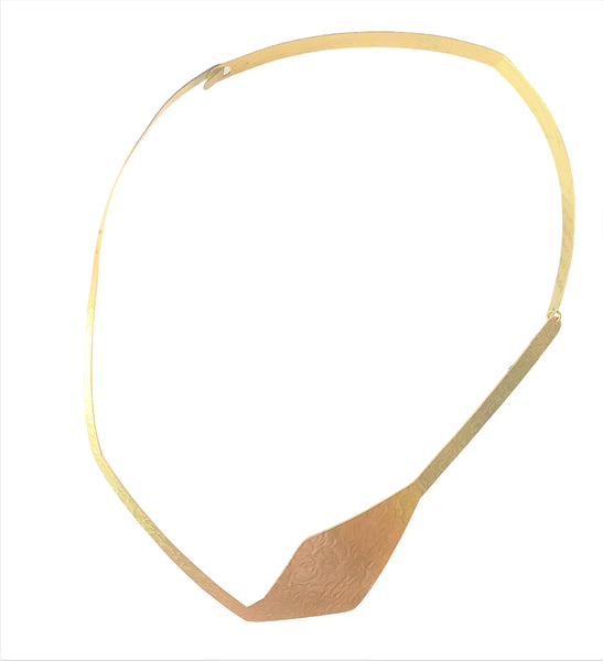 SHARE 4 Flat Angular Contemporary Necklace from the FIGURE Collection