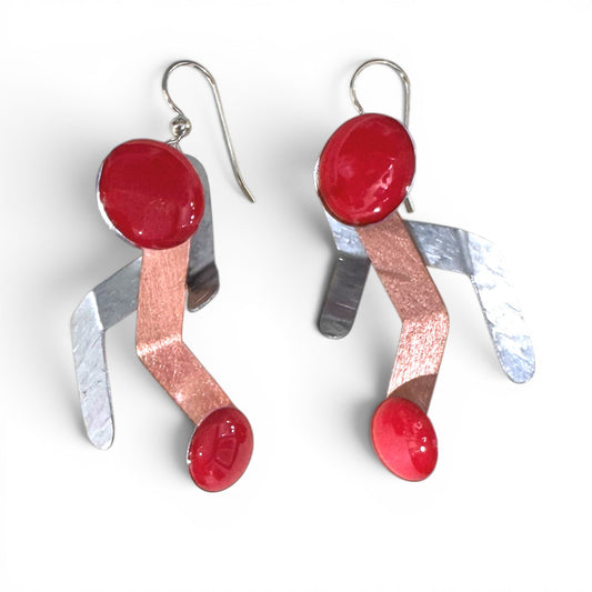 HARVEST | RIPE 2 Asymmetrical Resin and Mixed Metal Earrings