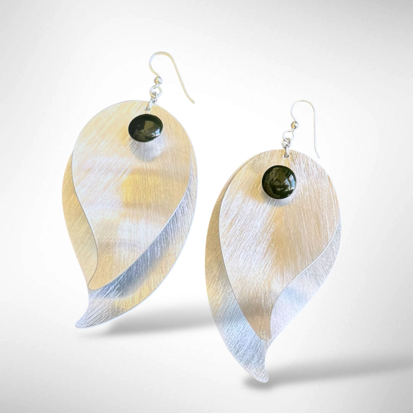 FOLIA | FICA2L Long Double Leave Dangle Earrings