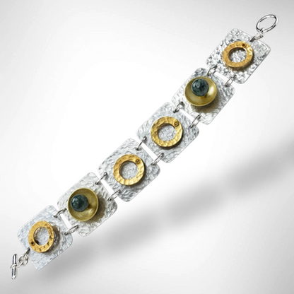 GEOMETRIC STUDIES | DANCE Mixed Metal Flat Linked Bracelet