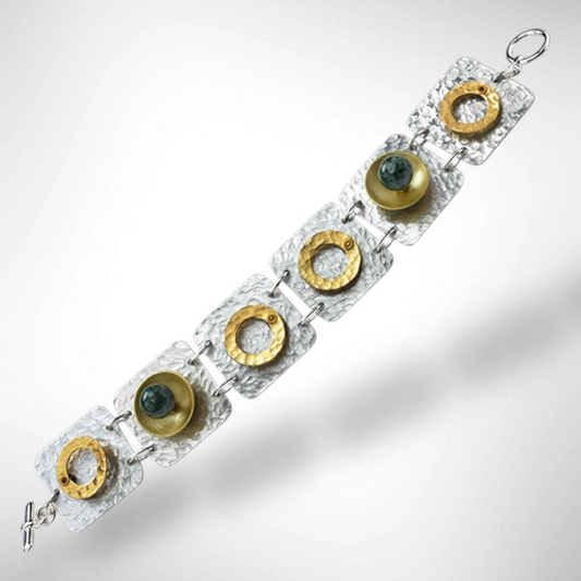 GEOMETRIC STUDIES | DANCE Mixed Metal Flat Linked Bracelet