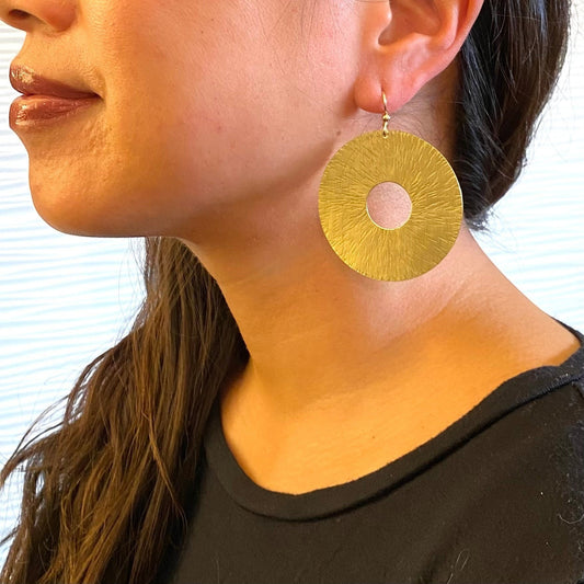 ECLECTICA| BURST LARGE Dramatic Disc Earrings explode with style