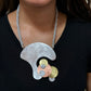 FLOAT 1 Large Central Pendant Mixed Metal Necklace