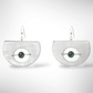 AXIS FOLD Contemporary Metal Dangle Earrings with Suspended Stone from the LIMINAL Collection