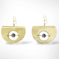 AXIS FOLD Contemporary Metal Dangle Earrings with Suspended Stone from the LIMINAL Collection