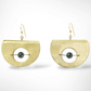 AXIS FOLD Contemporary Metal Dangle Earrings with Suspended Stone from the LIMINAL Collection