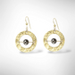 AXIS SMALL Contemporary Every Day Dangle Earrings with Suspended Stone from the LIMINAL Collection