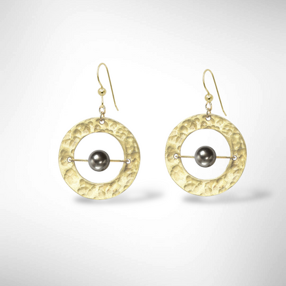 ECLECTICA | AXIS SMALL Contemporary Every Day Dangle Earrings Sim Pearl