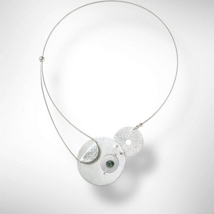 GEOMETRIC STUDIES | AXIS 2 Small Artistic Front Closure Metal Necklace