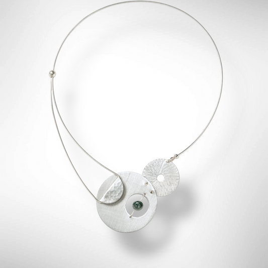 GEOMETRIC STUDIES | AXIS 2 Small Artistic Front Closure Metal Necklace