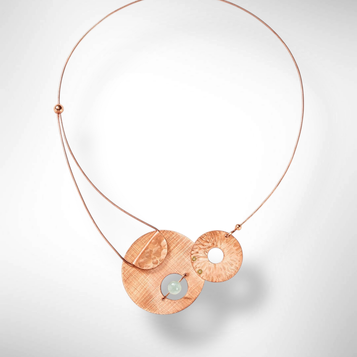 GEOMETRIC STUDIES | AXIS 2 Small Artistic Front Closure Metal Necklace
