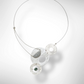 GEOMETRIC STUDIES | AXIS 3 Flat Metal Statement Necklace with Guatemalan Jade