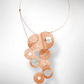 GEOMETRIC STUDIES | AXIS 8 Large Metal Focal Necklace with Suspended Jade