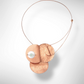 AXIS FOLD Medium Metal Focal Statement Necklace with Front Closure from the LIMINAL Collection with Simulated Pearl or Jade option