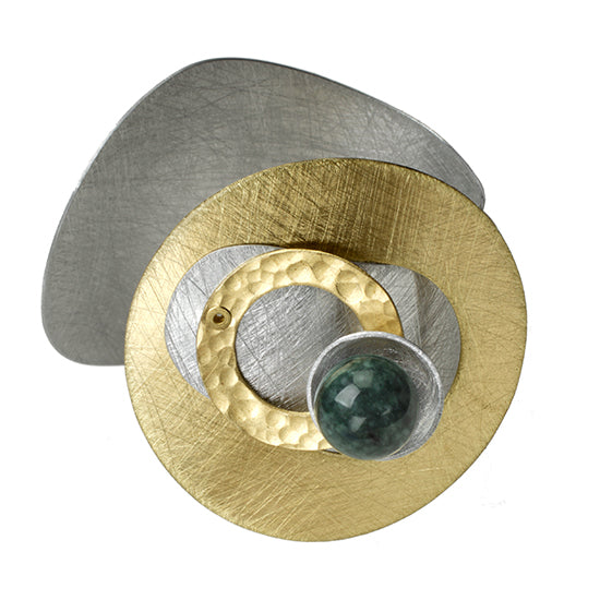 SCHEMA | FLOWER Stunning Multi-dimensional Cuff with Jade