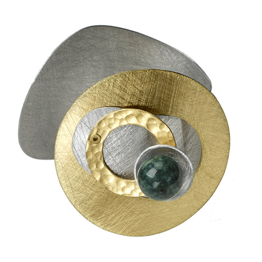 SCHEMA | FLOWER Stunning Multi-dimensional Cuff with Jade
