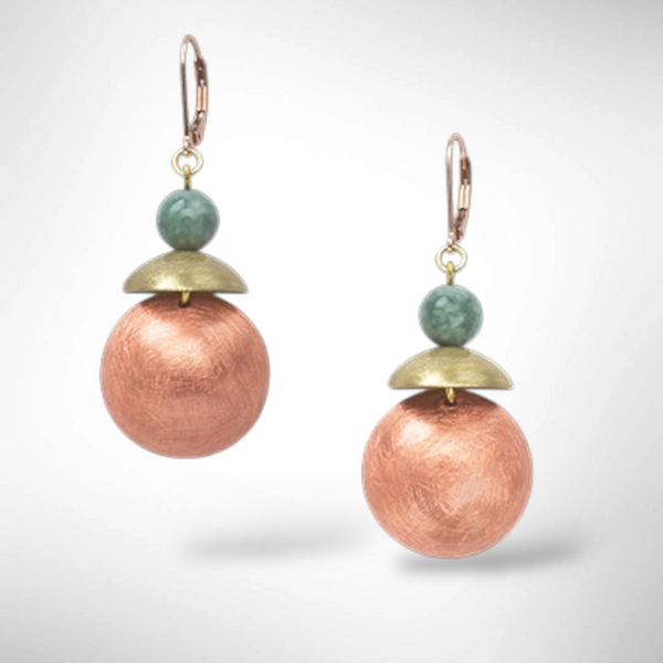 POND Playful Go-To Mixed Metal Dangle Earrings with Metal and Accent Bead Options from the SCULPTURAL Collection