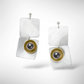 SPRAY LONG Curved Squares Mixed Metal Post Earrings