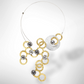 RIVER Centerpiece Focal Statement Necklace from the SCULPTURAL Collection with Simulated Pearl and Jade options