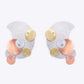 BUBBLES | FLOAT 1 Elegant Tri Metal Statement Post Earrings