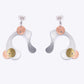 BUBBLES | POP 1 Dripping Bubbles Tri Metal Dangle Earrings