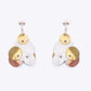 BUBBLES | TICKLE 1 Tri Metal Circle Earrings from the BUBBLES