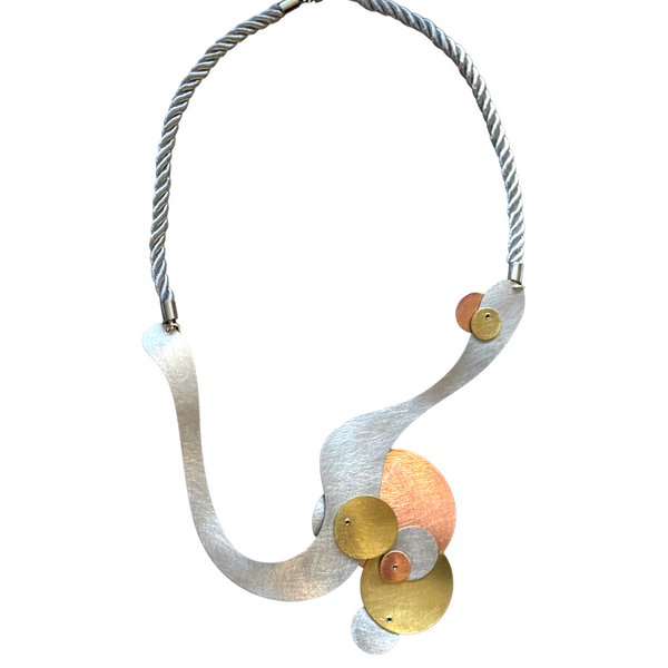 FLOAT 2 Tri Metal Tri Metal Floating BUBBLE Necklace