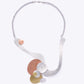 FLOAT 2 Tri-Metal Bubble Necklace, Aluminum Brass Copper Statement Piece
