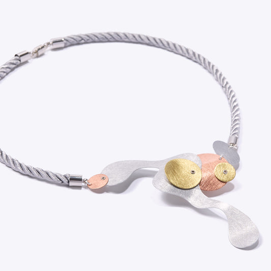 BUBBLES | POP 1 Dripping Bubble Mixed Metal Necklace