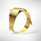 SWELL - Ocean Wave Inspired Multidimentional Aluminum Cuff with metal options from the WATER Collection
