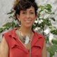 DOLORES Adjustable, Fold over, Thread and Wood Necklace