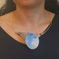 DECIBEL 2 Understated Focal Necklace from the SOUND Collection with Simulated Pearls