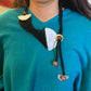 DOLORES Adjustable, Fold over, Thread and Wood Necklace