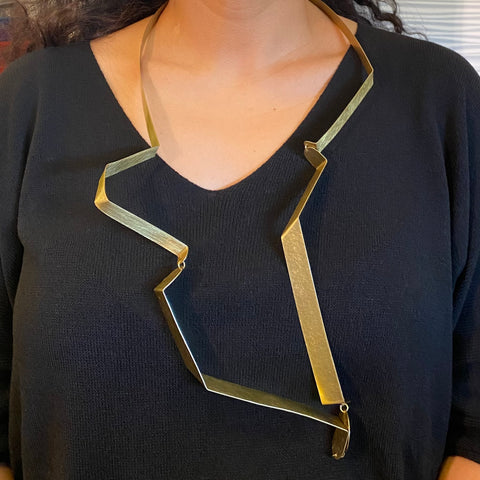 SHARE 3 Long Over the Head Multi-Part Statement Necklace from the FIGURE Collection